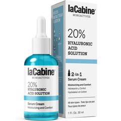 Зволожувальна крем-сироватка для обличчя з гіалуроновою кислотою 20%  LaCabine 20% Hyaluronic Acid 2 in 1, 30 мл