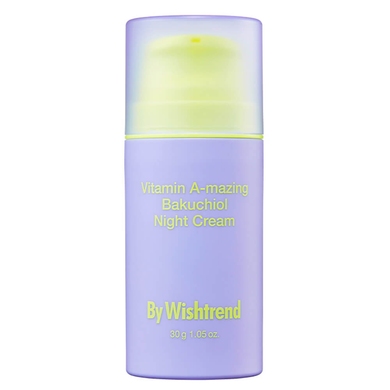 Нічний крем з ретинолом та бакучіолом By Wishtrend Vitamin A-mazing Bakuchiol Night Cream, 30 мл