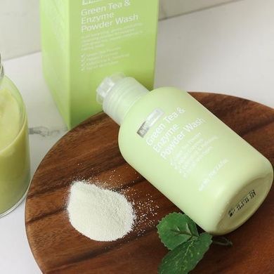 Пудра ензимна для вмивання з ароматом матчі By Wishtrend Green Tea & Enzyme Powder Wash, 110 г