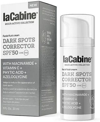 Крем-флюїд для обличчя проти пігментних плям, SPF50 LaCabine Dark Spots Corrector, 30 мл