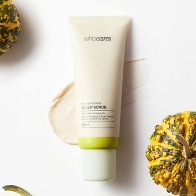 Кислотний скраб-пілінг для шкіри голови whocares Pumpkin Protein Scalp Scrub, 180 ml