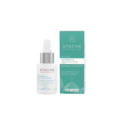 Сироватка для боротьби з недоліками шкіри Atache Oily SK Postbiotic Salicylic Acid Serum, 30 мл