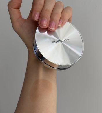 Кушон з полінуклеотидами та вітаміном U CU Skin Vitamin U Coverfit Cushion Pact SPF 50+ / PA++++ (23 тон), В наявності, 15+15г, Вікові зміни, Тьмяність, нерівний тон, Аденозин, Вітамін U (Метилметіонін), Волюфілін, Ніацинамід, Пептиди, Полінуклеотиди