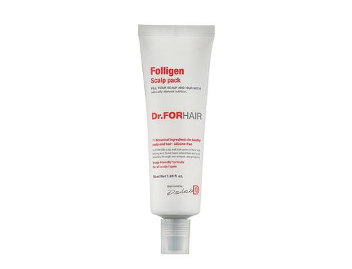 Оздоровлююча маска для шкіри голови Dr.FORHAIR Folligen Scalp Pack, 50 мл